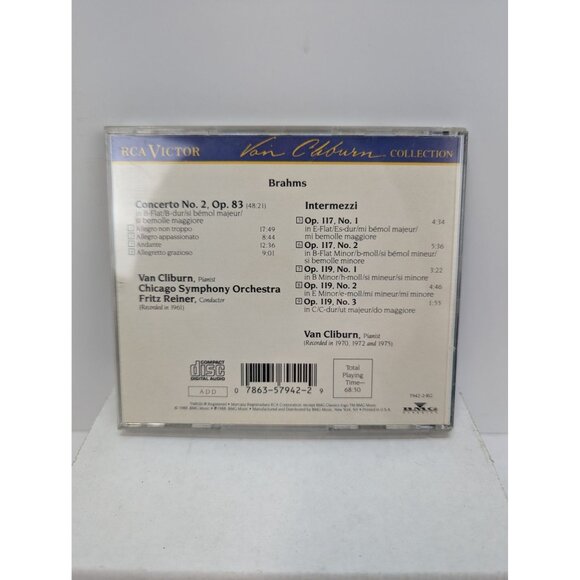Brahms Concerto No. 2 5 Intermezzi Van Cliburn Fritz Reiner Conductor CD - Picture 6 of 6